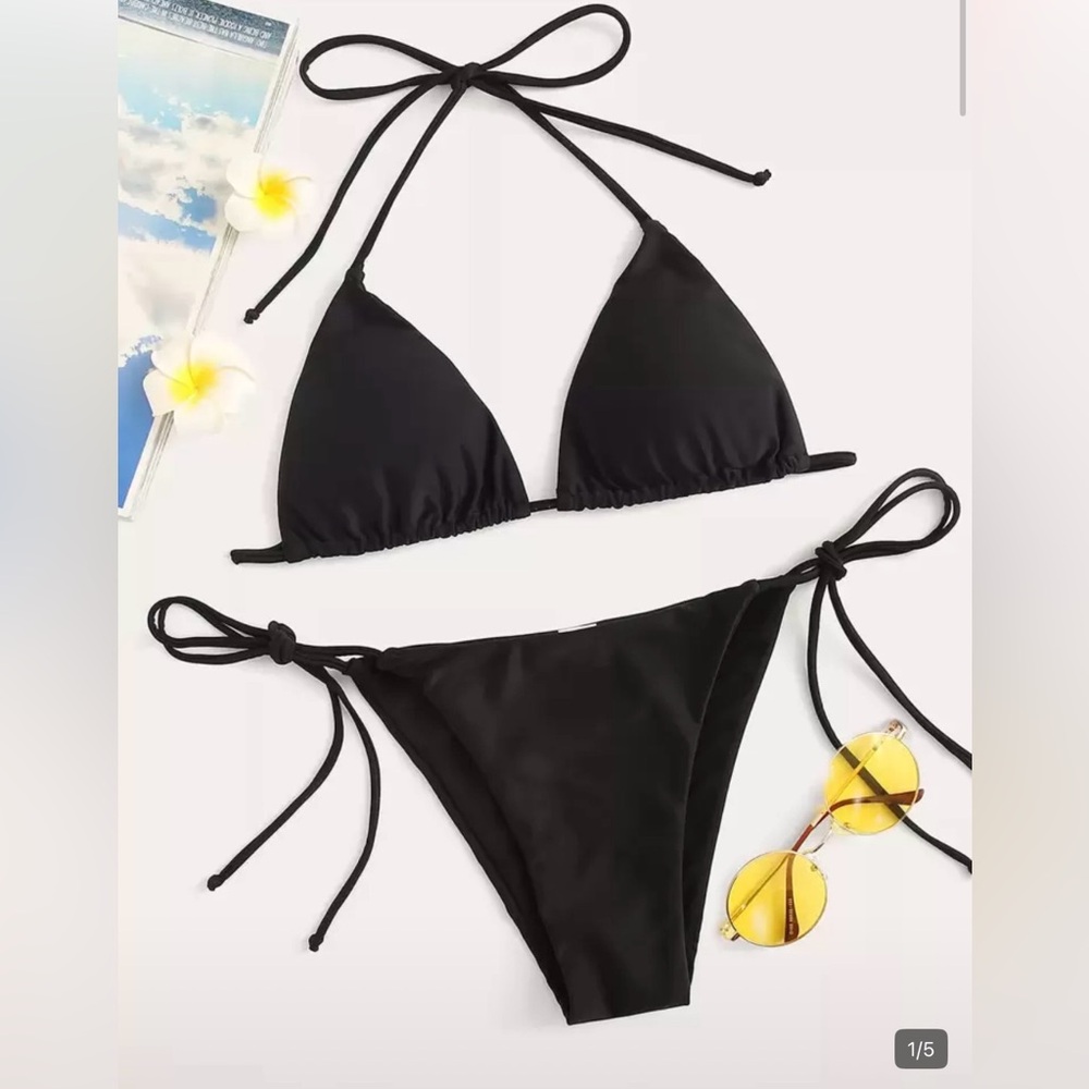Black string bikini - Picture 4 of 4